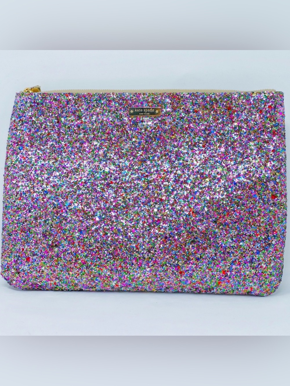 kate spade: Multi-coloured Sparkly Glitter Clutch